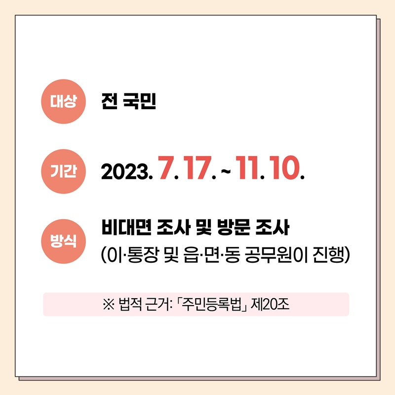 2.정확한 주민등록확인을 위한 『2023 주민등록 사실조사』 안내